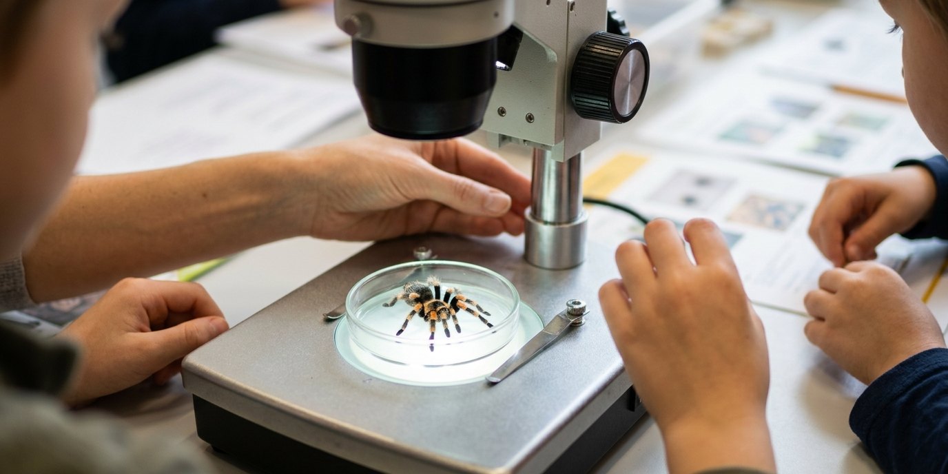 AI-generated image: Open microscope session — Naturkundemuseum Potsdam