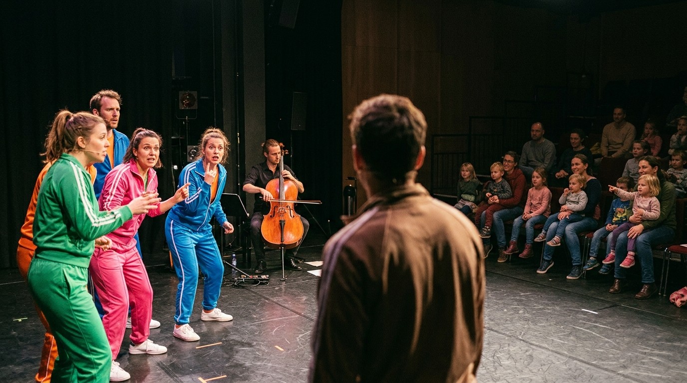 KI-generiertes Bild: Theaterstück „Krach & Keks“ — Theater Morgenstern