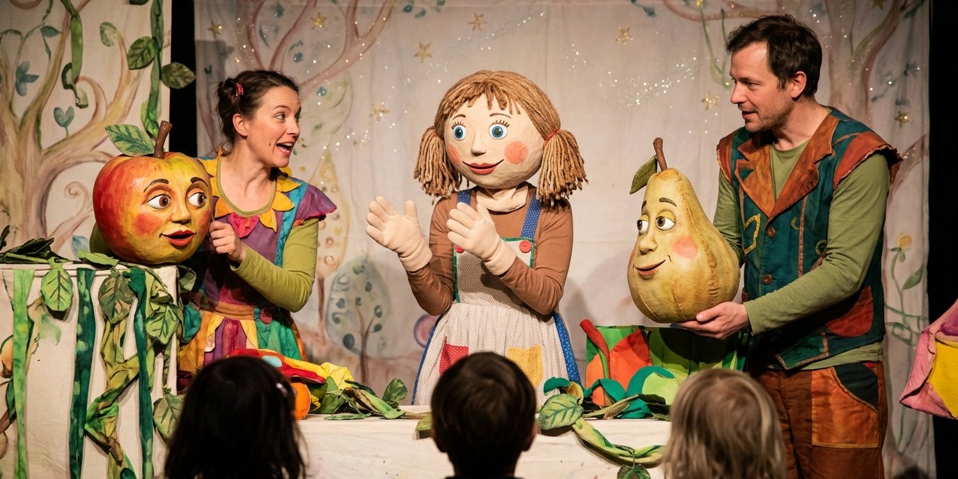 AI-generated image: Puppet show “The Sugar Fairy” — Theater der kleinen Form