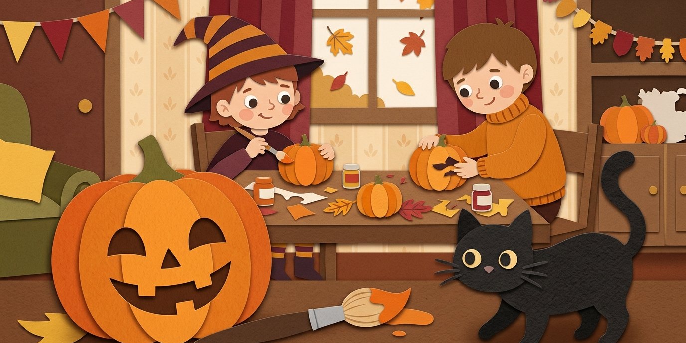 Illustration: Halloween pumpkin painting workshop — Ibdt