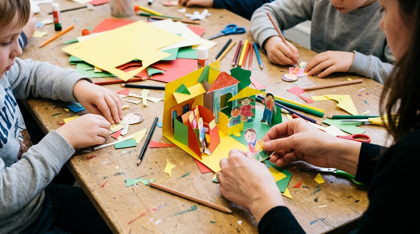 KI-generiertes Bild: Workshop „Mini-You, Mini-Me, Mini-Us“ — Neue Nationalgalerie