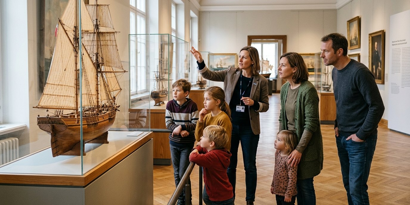 AI-generated image: Family guided tour — Deutsches Technikmuseum