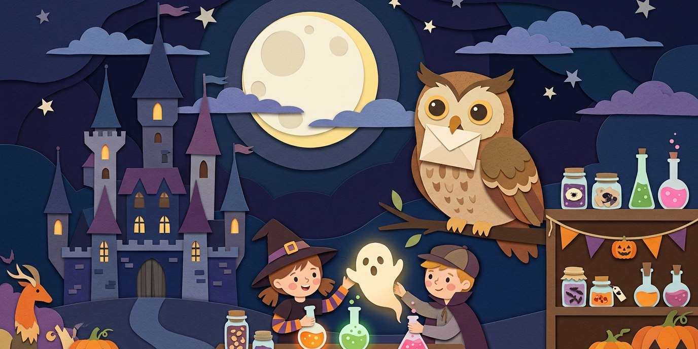 Illustration: “Halloween Secret School” — Abracadabra Berlin