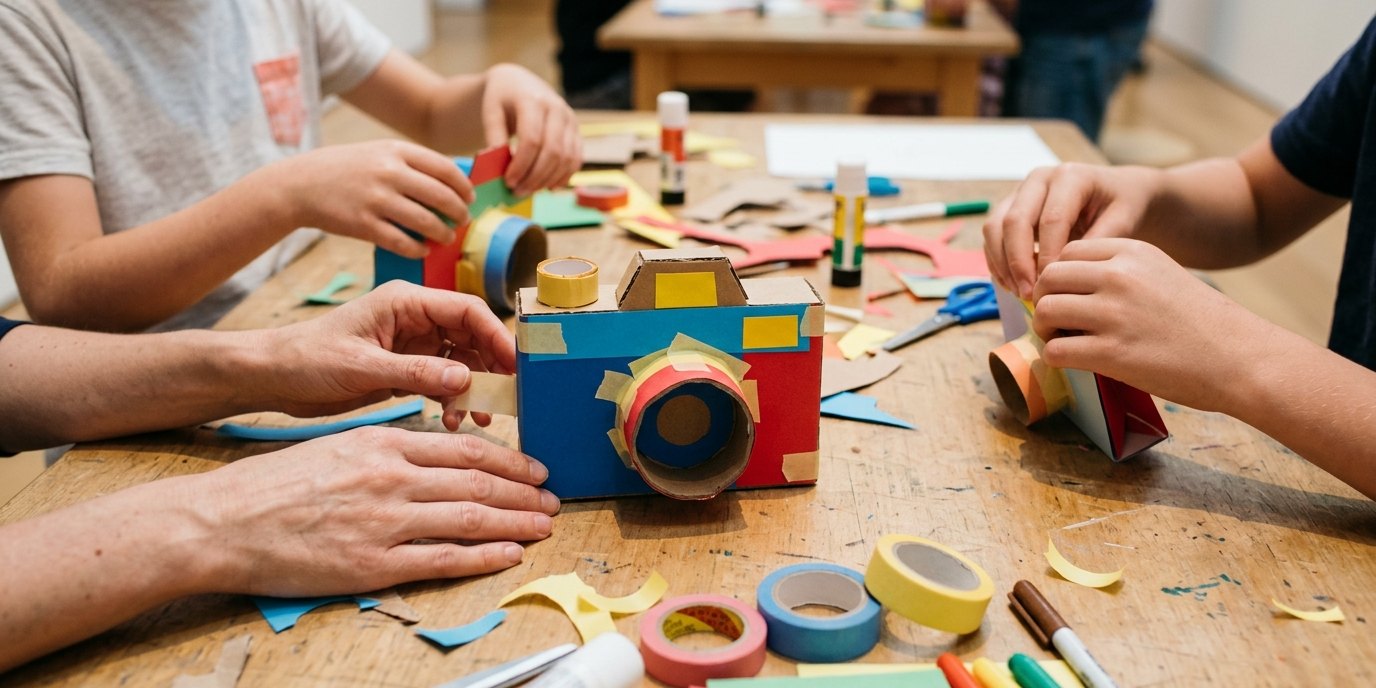 AI-generated image: Pinhole camera workshop — Hamburger Bahnhof – Nationalgalerie der Gegenwart