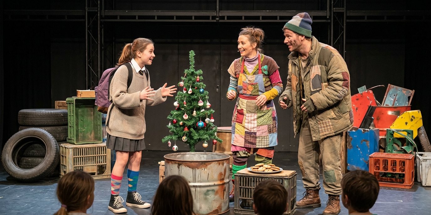 AI-generated image: Musical play “The Enchanted Christmas Tree” — KungerKiezTheater im Park Center Treptow