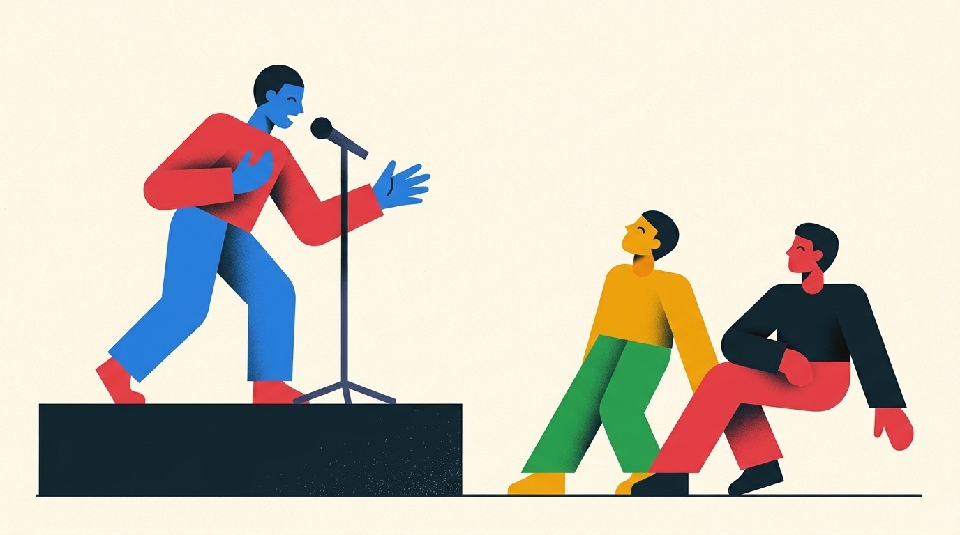 Illustration: Neighbourhood poets — ATZE Musiktheater