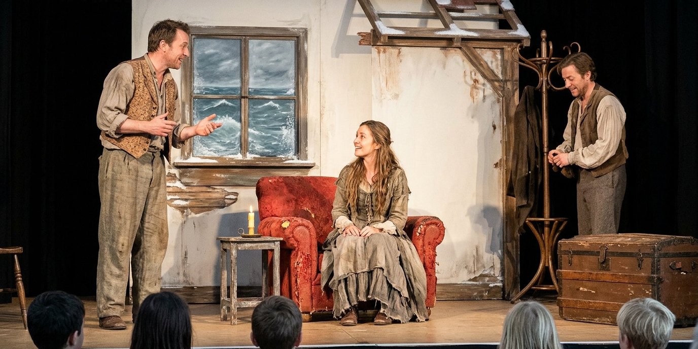 AI-generated image: Play “Der Weihnachtsabend” — Theater Morgenstern