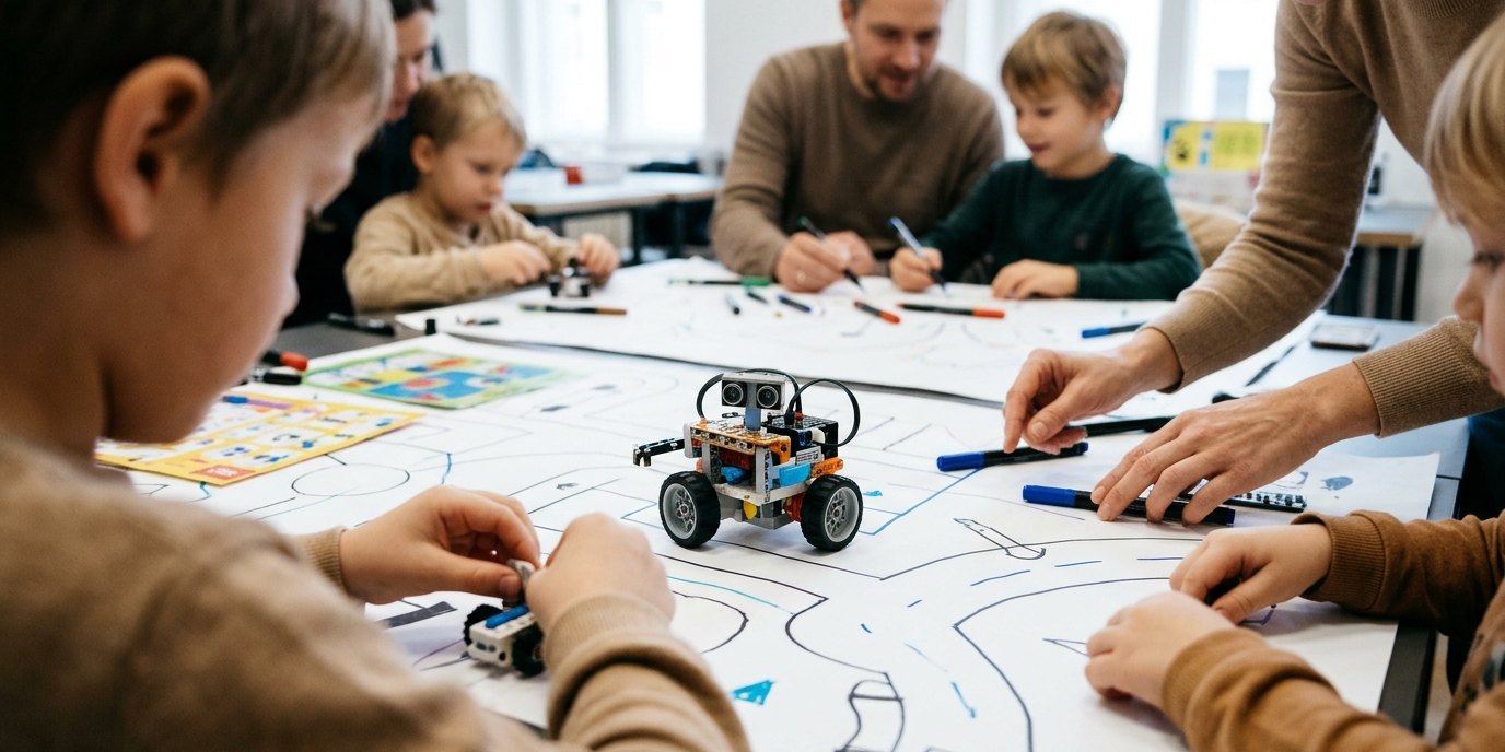 AI-generated image: Coding workshop for kids — Amerika-Gedenkbibliothek