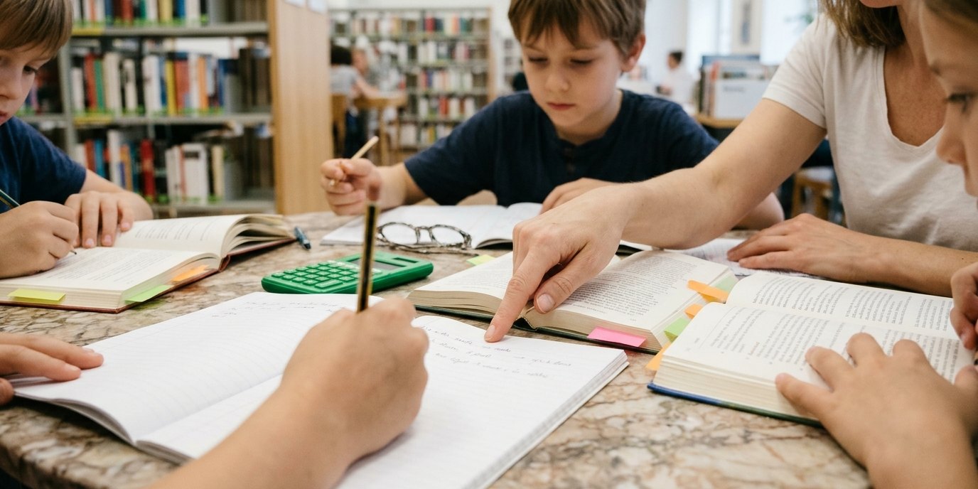 AI-generated image: Homework help — Bruno-Lösche-Bibliothek