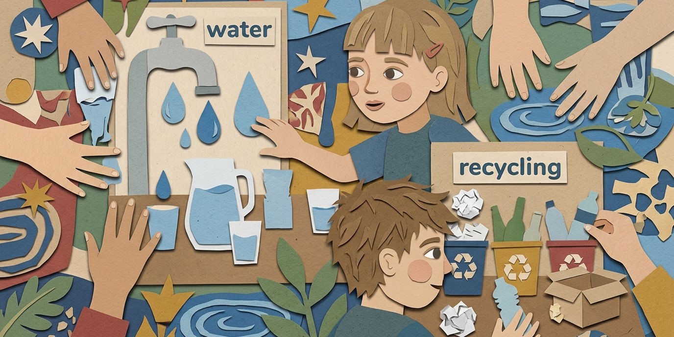 Illustration: Exhibition “Drinking Water Needs No Waste” — Pablo-Neruda-Bibliothek