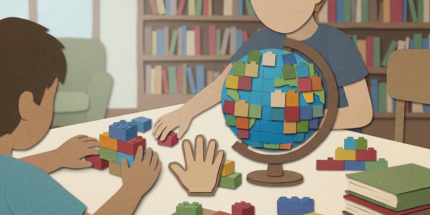 Illustration: LEGO® Build the Change — Ingeborg-Drewitz-Bibliothek