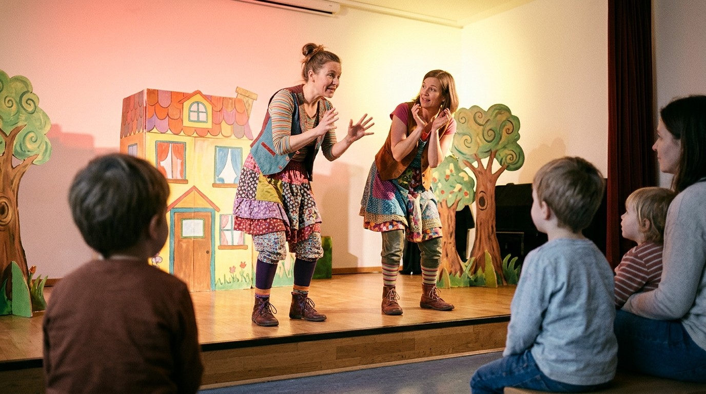 AI-generated image: Zenobia children's theatre — Familienzentrum groß und KLEIN