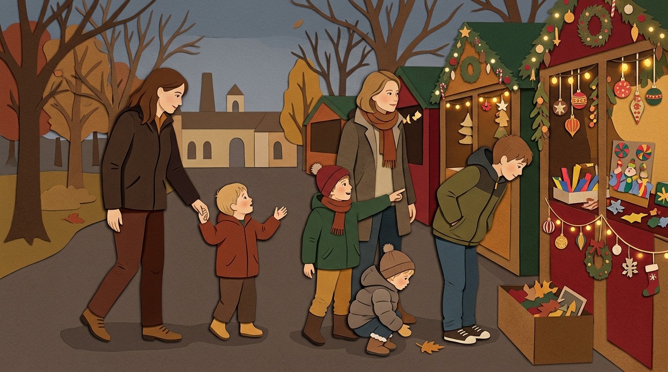 Illustration: Lübarser Weihnachtsmarkt 2026 — Natur & Kultur LabSaal Lübars e.V.