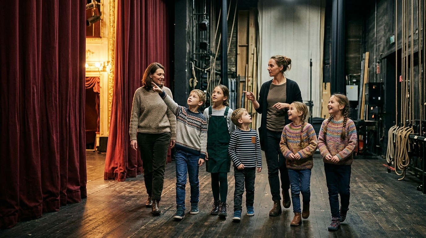 AI-generated image: Guided tour for families — Komische Oper Berlin im Schillertheater