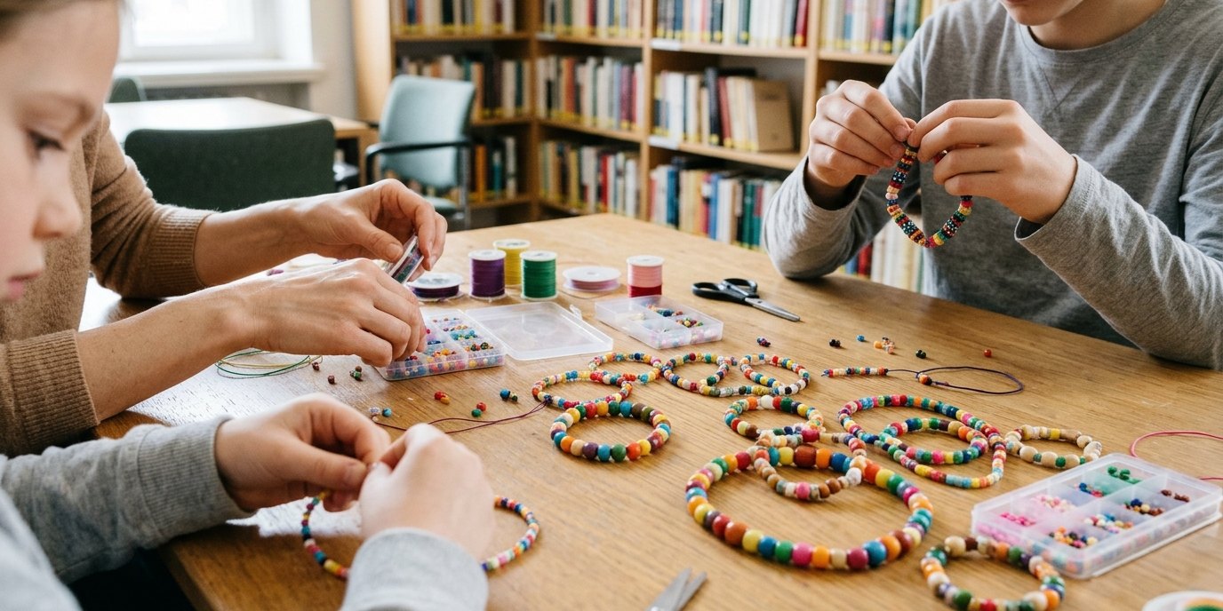 AI-generated image: Graffiti jewellery workshop — Mittelpunktbibliothek Adalbertstraße