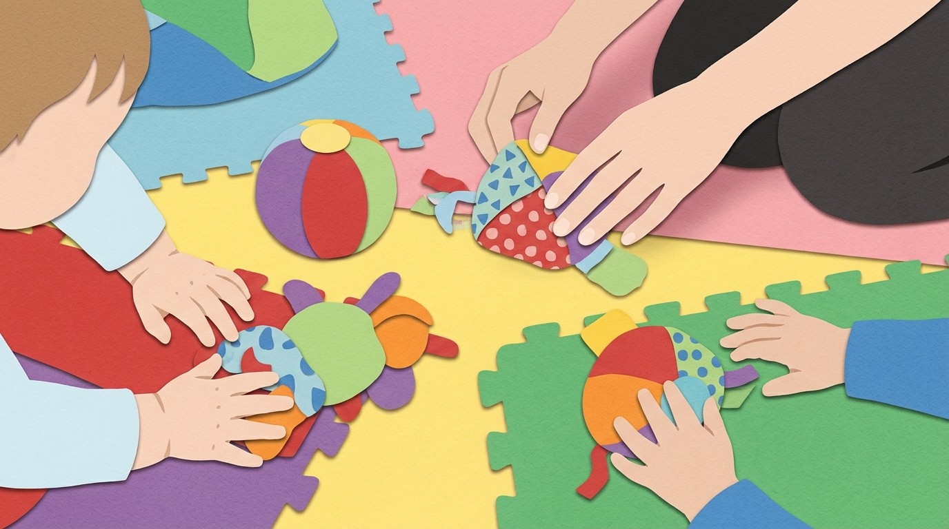 Illustration: Crawling café — Familienzentrum Vielfalt