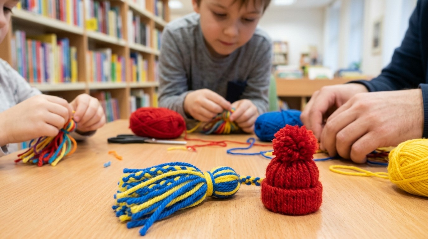 KI-generiertes Bild: Workshop: Weihnachtsbaumschmuck — Anton-Saefkow-Bibliothek