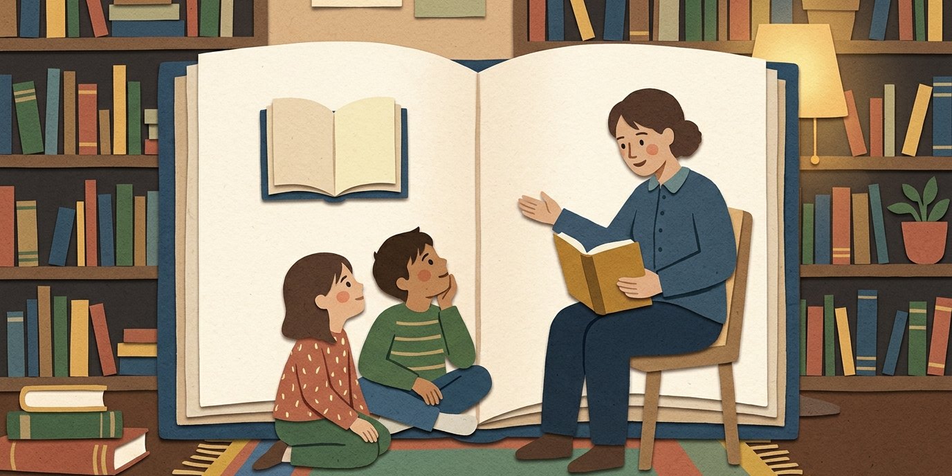 Illustration: Reading hour — Buchkantine
