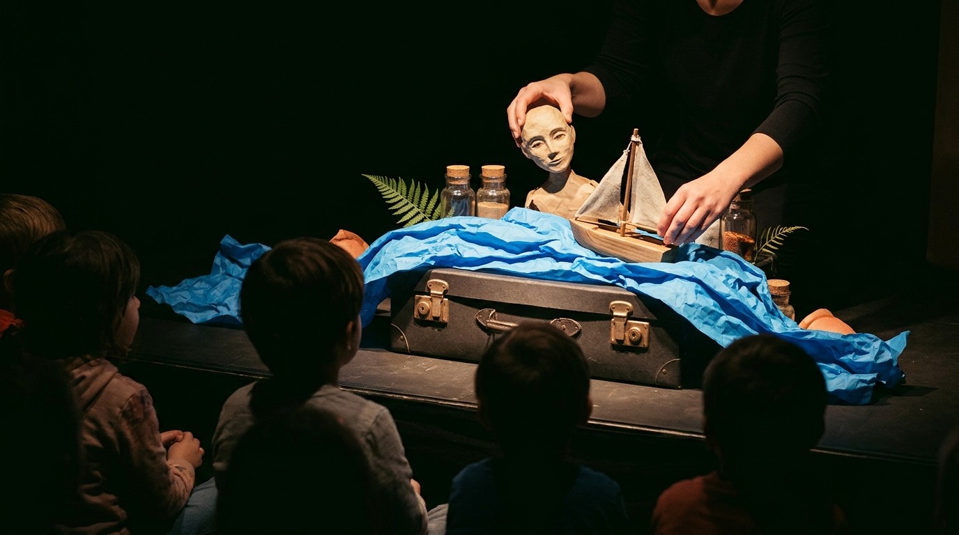 AI-generated image: Puppet show “For Elise – True Gingerbread Story” — FELD - Theater für junges Publikum