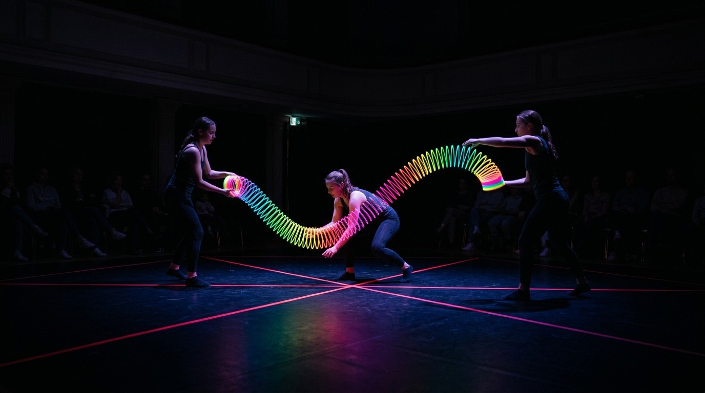 AI-generated image: Dance performance “BÄÄÄM” — FELD - Theater für junges Publikum