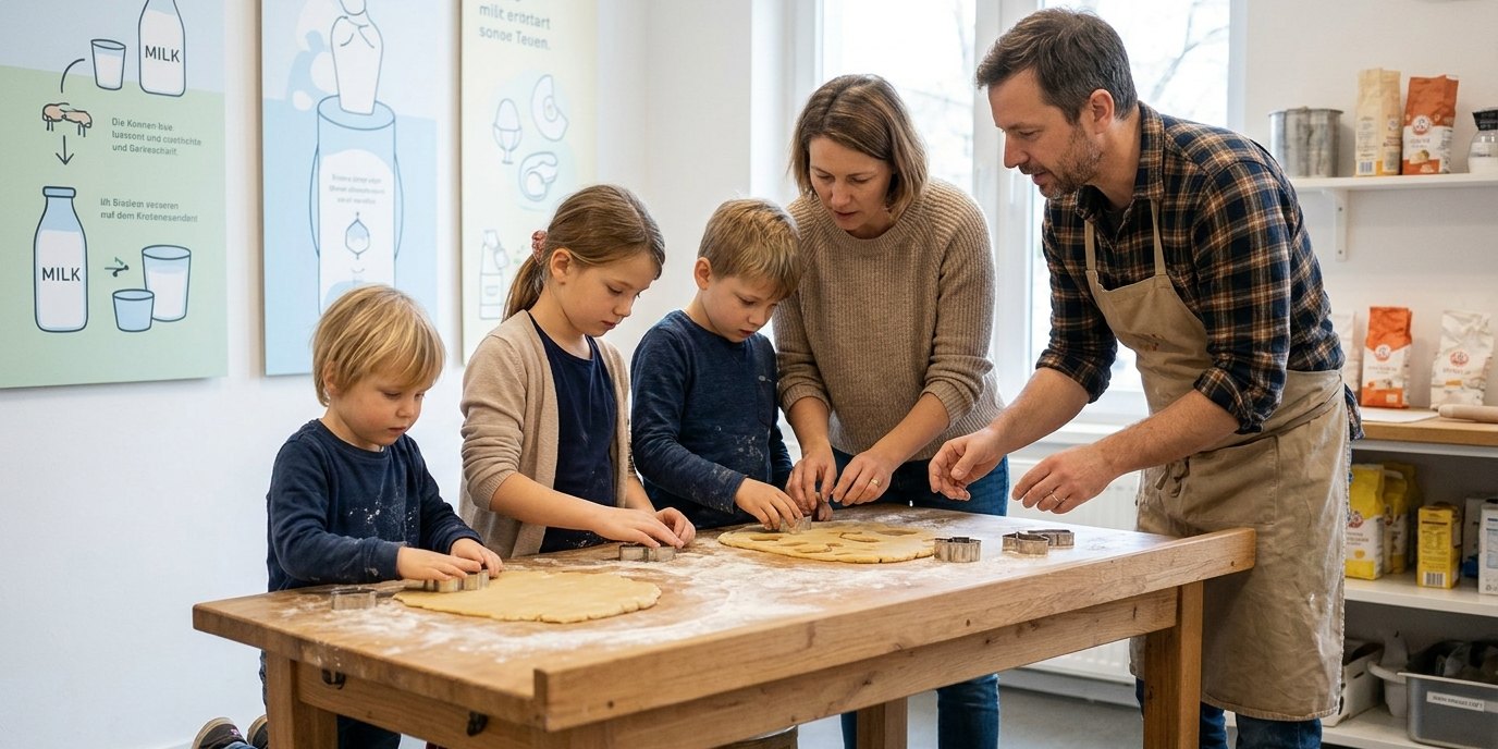 AI-generated image: Exhibition “Eat Smart! From Apple to Cinnamon” — Kindermuseum unterm Dach