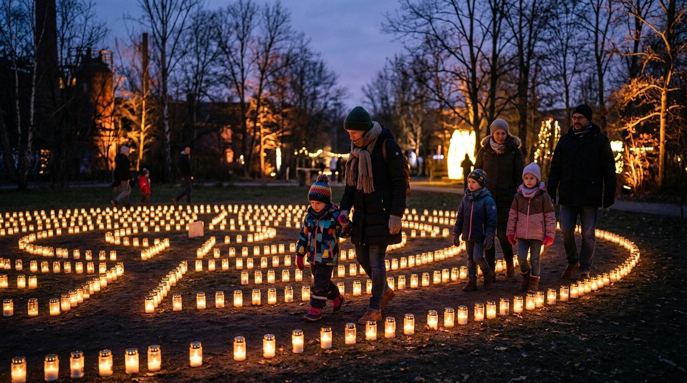 AI-generated image: Advent in the park — Natur Park Südgelände