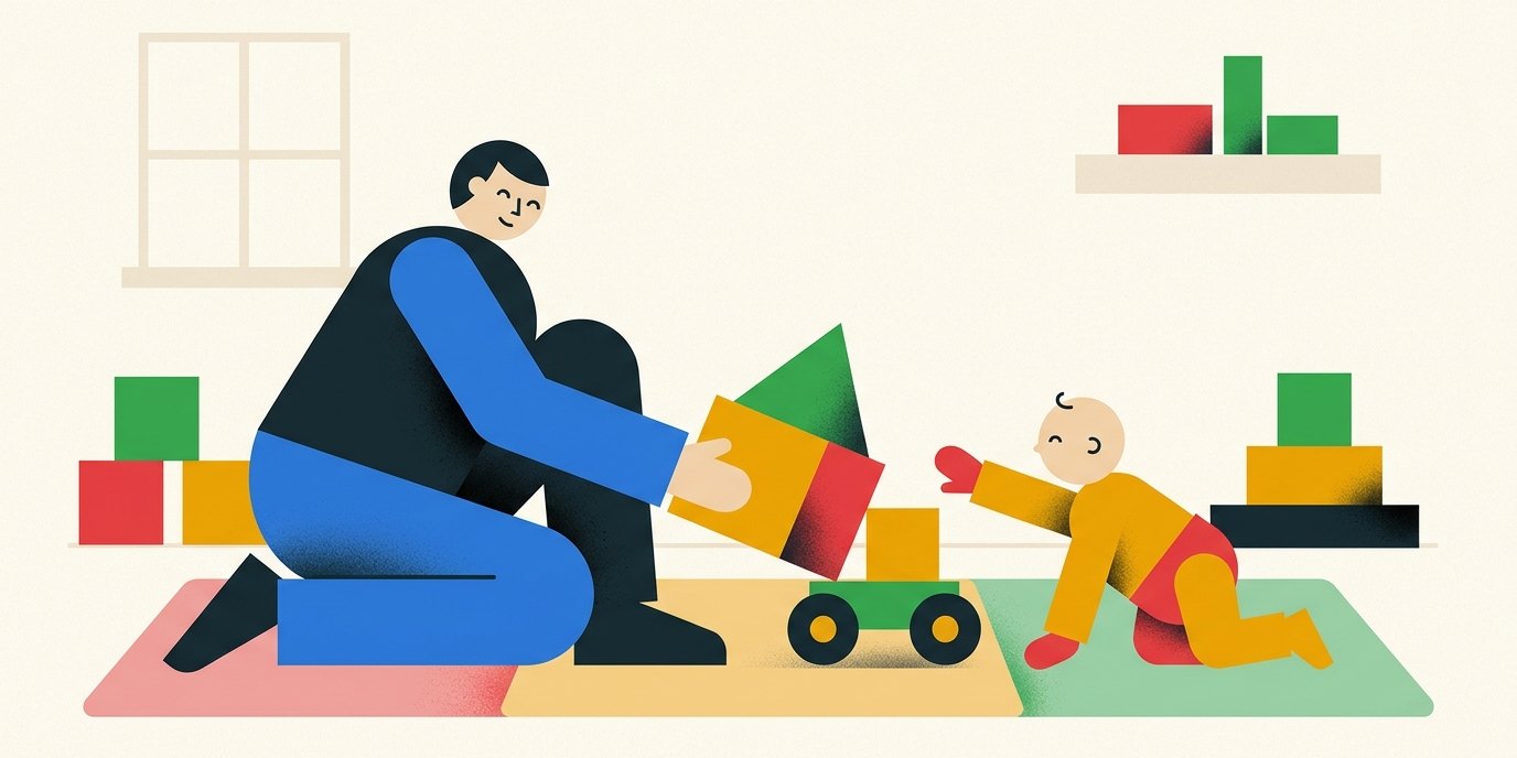 Illustration: Parent and child playgroup — Stadtteilzentrum Kaulsdorf