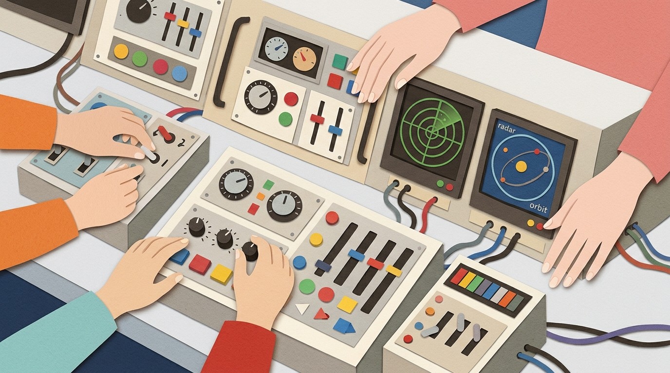 Illustration: Family mission at orbitall — FEZ-Berlin — orbitall Raumfahrtzentrum