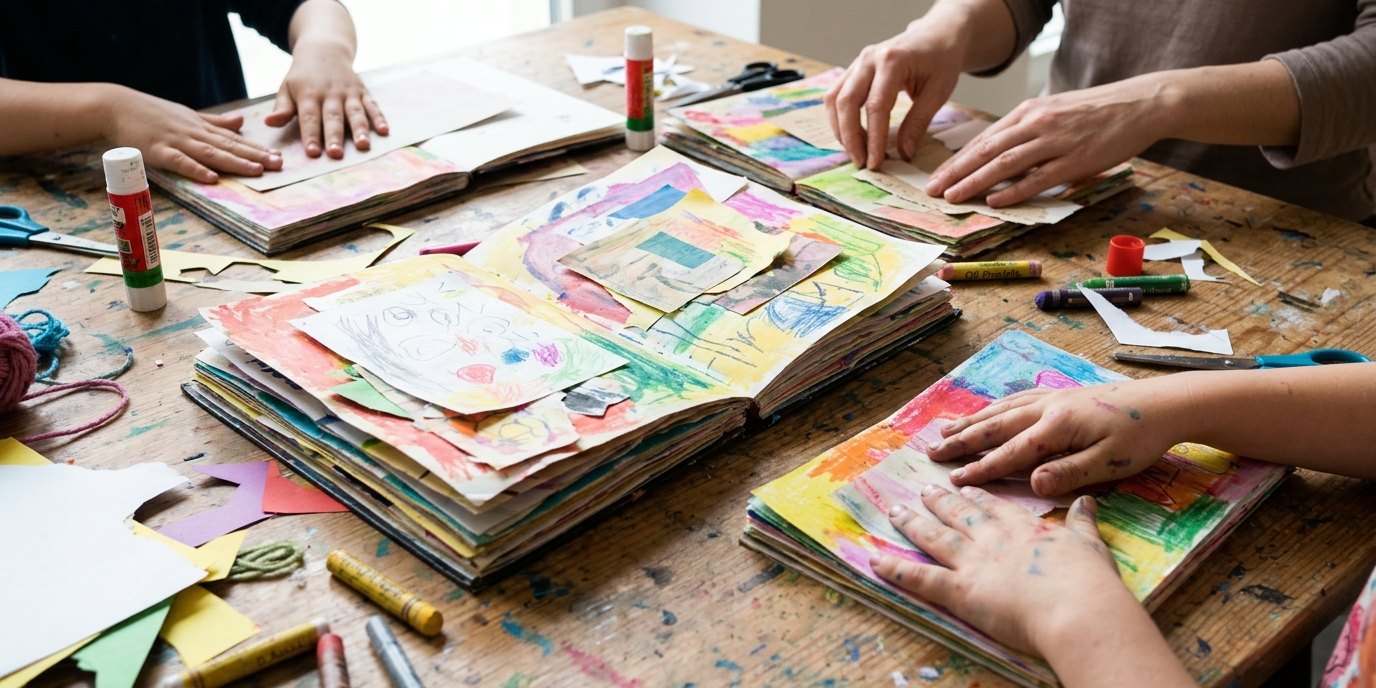 AI-generated image: Course “Kids ArtJournal” — MitKunstZentrale SATELLIT