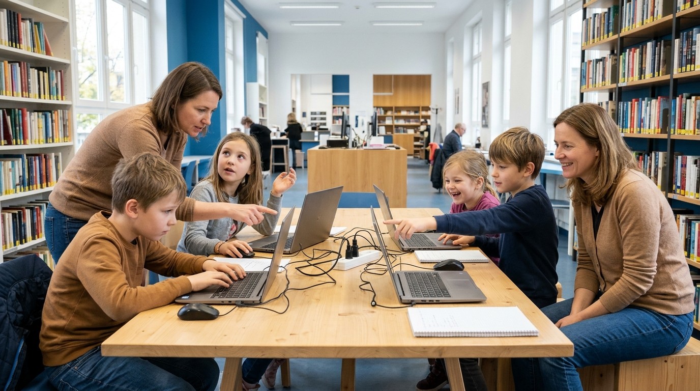 AI-generated image: Workshop: understanding AI — Mittelpunktbibliothek Treptow
