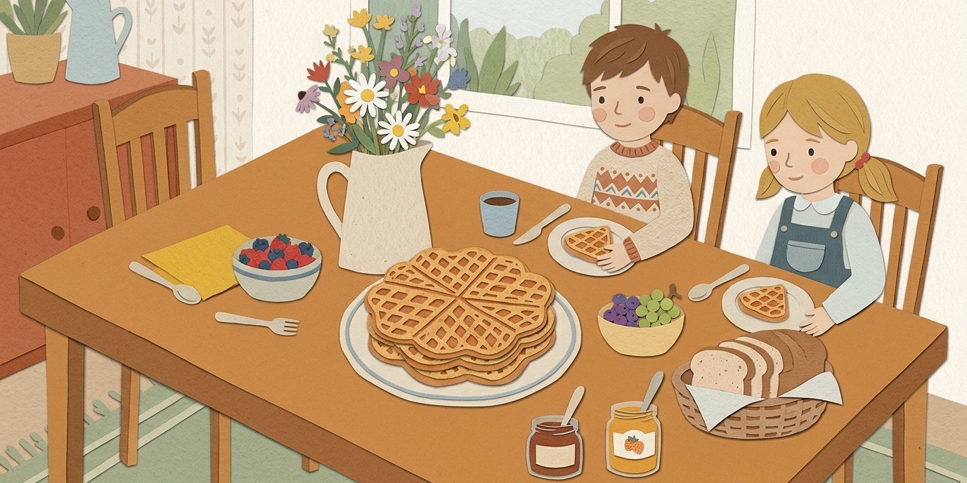 Illustration: Family brunch — Nachbarschaftszentrum RuDi