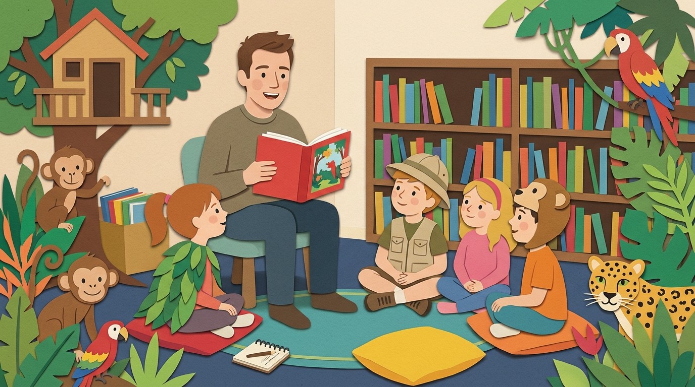 Illustration: Reading “Pepper Mint und das verrückt fantastische Forscherbuch” — Archenhold-Sternwarte