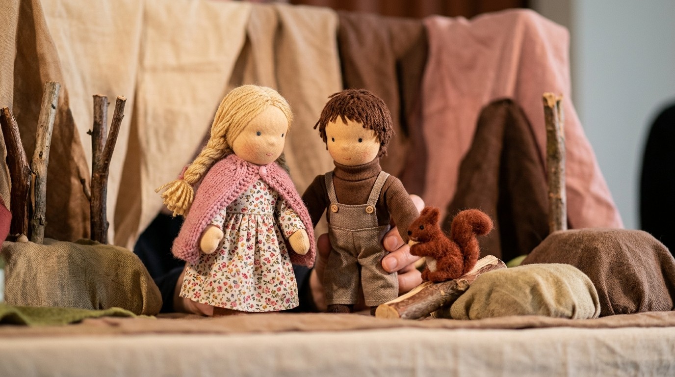 KI-generiertes Bild: Puppentheater „Knusper Knusper“ — Gemeindehaus Staaken
