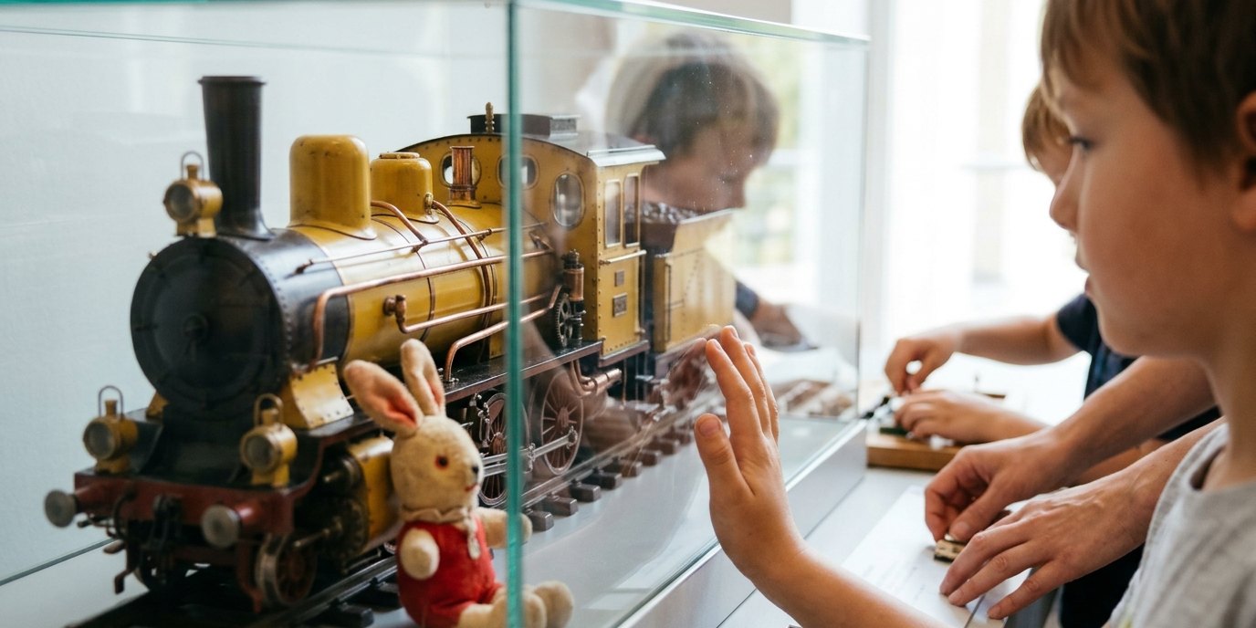 AI-generated image: Tour “Hannes, Fine und die Eisenbahn” — Deutsches Technikmuseum