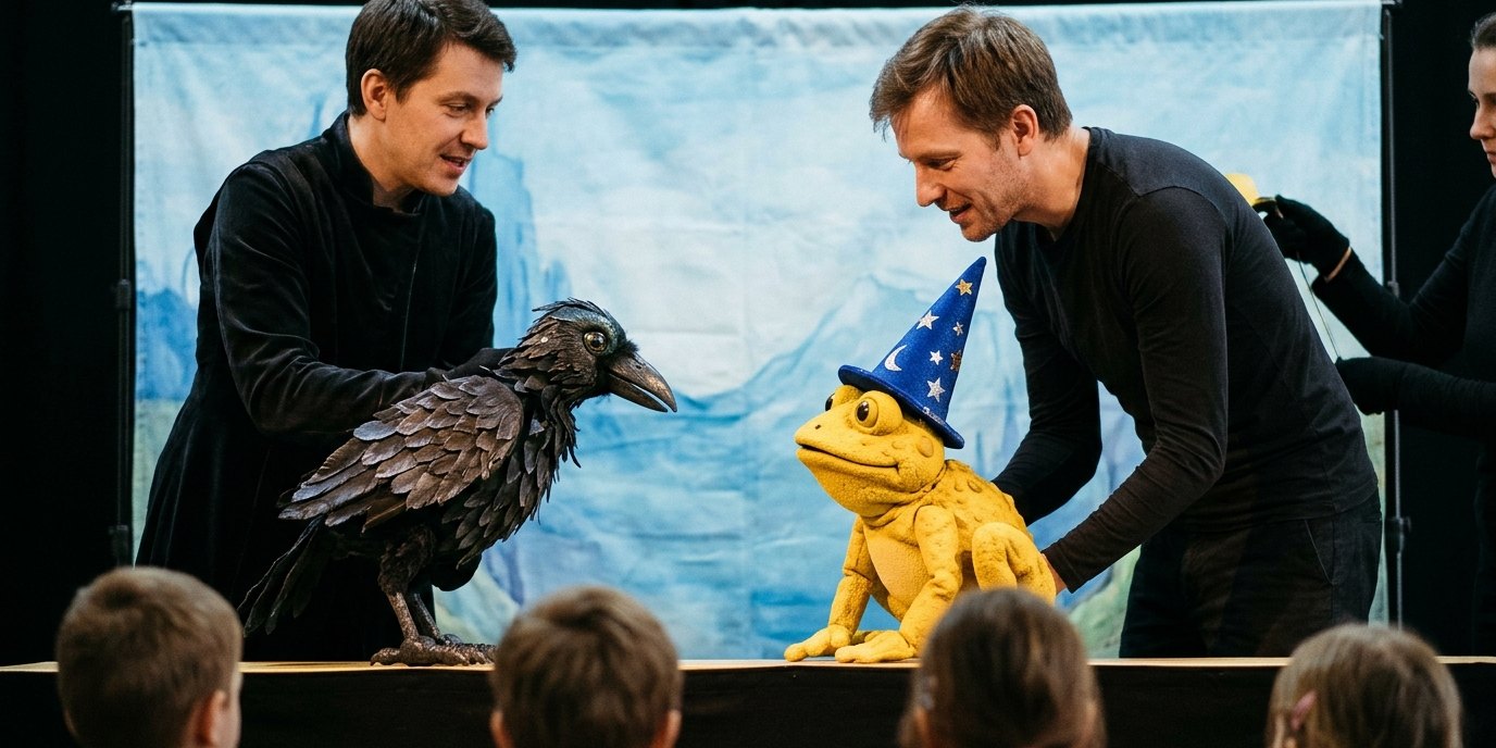 AI-generated image: Puppet show “Superworm” — FEZ-Berlin — Konzertsaal 3 (Raum 228)