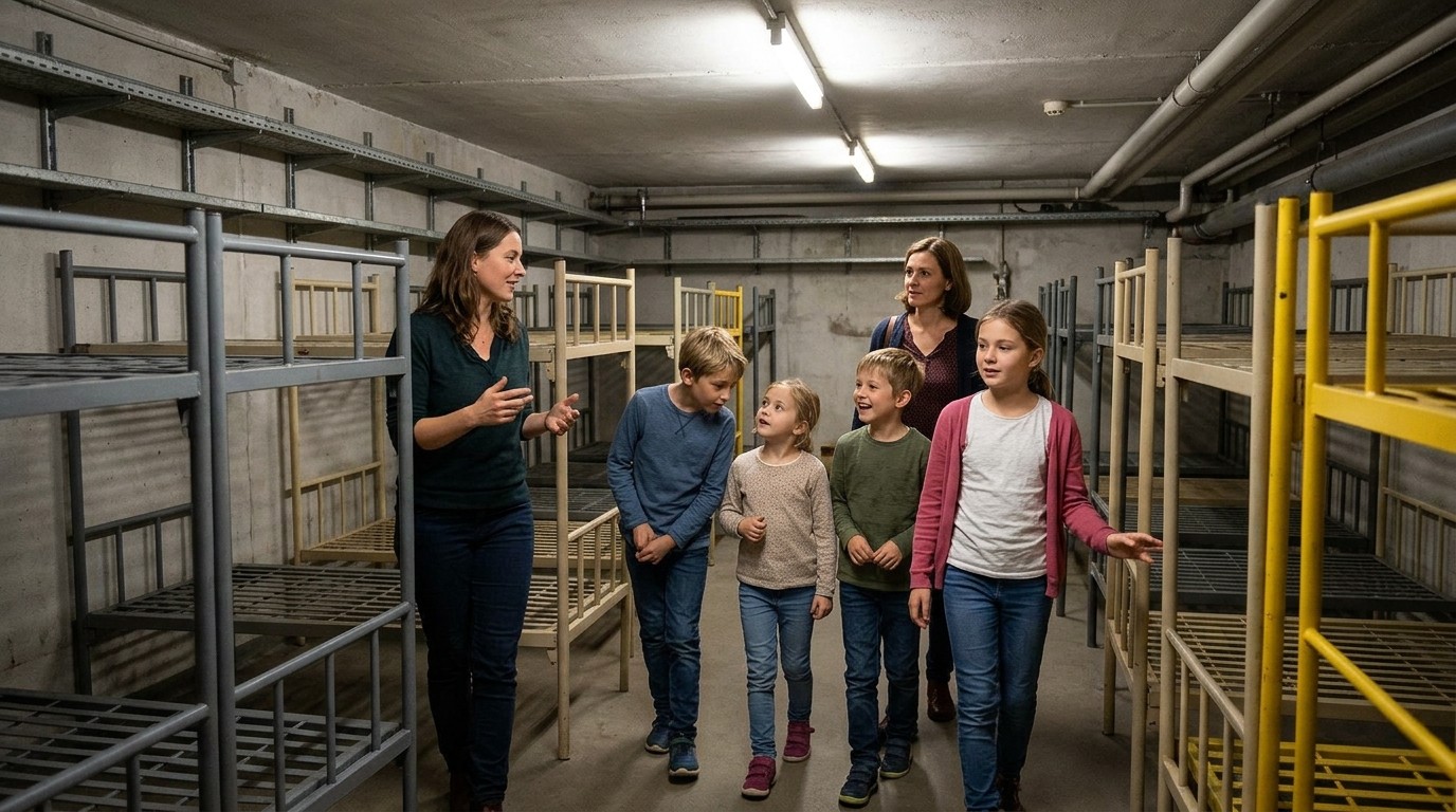 KI-generiertes Bild: Führung „Atombunker Pankstraße“ — Berliner Unterwelten-Museum