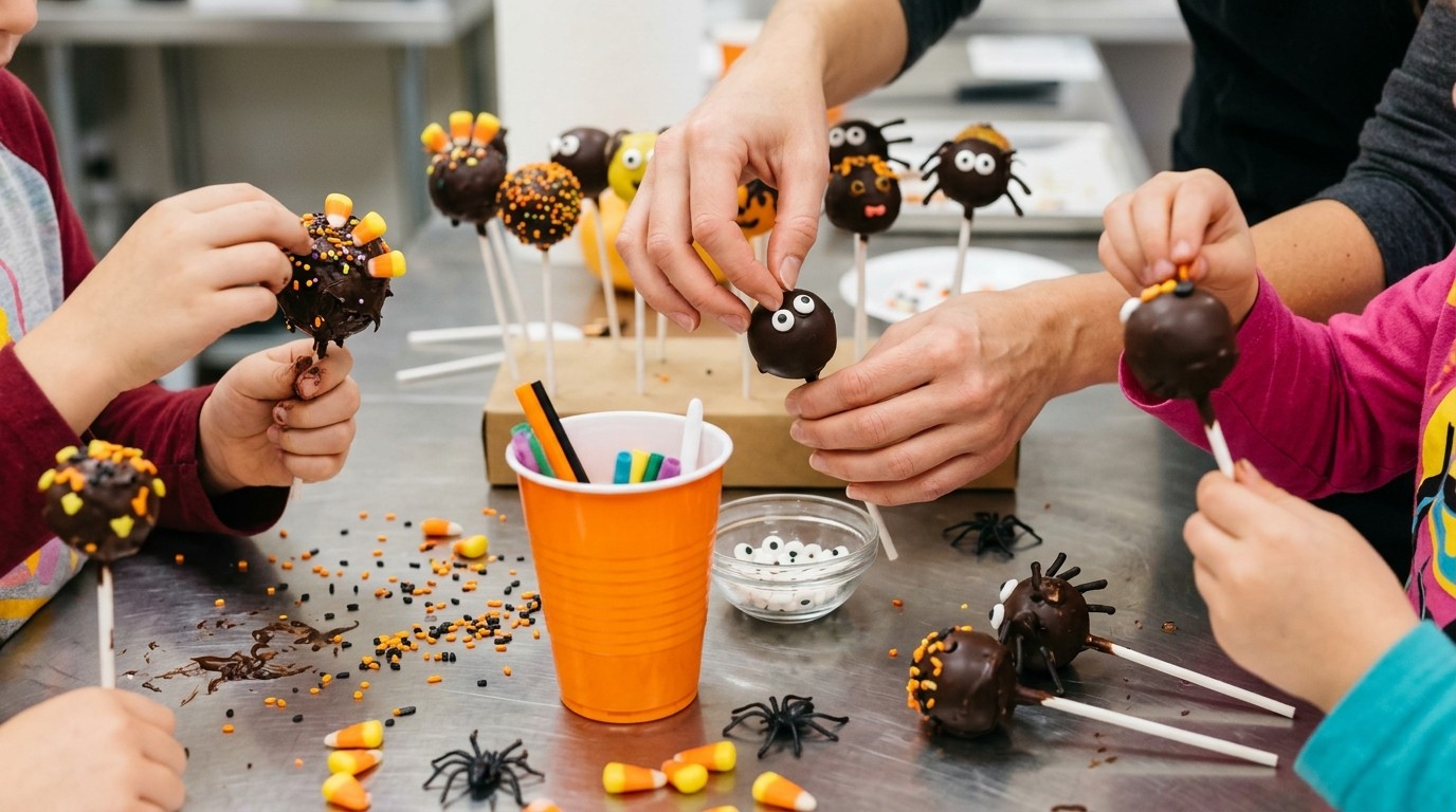 AI-generated image: Kleckersamstag: Halloween baking — Die Kleckerei