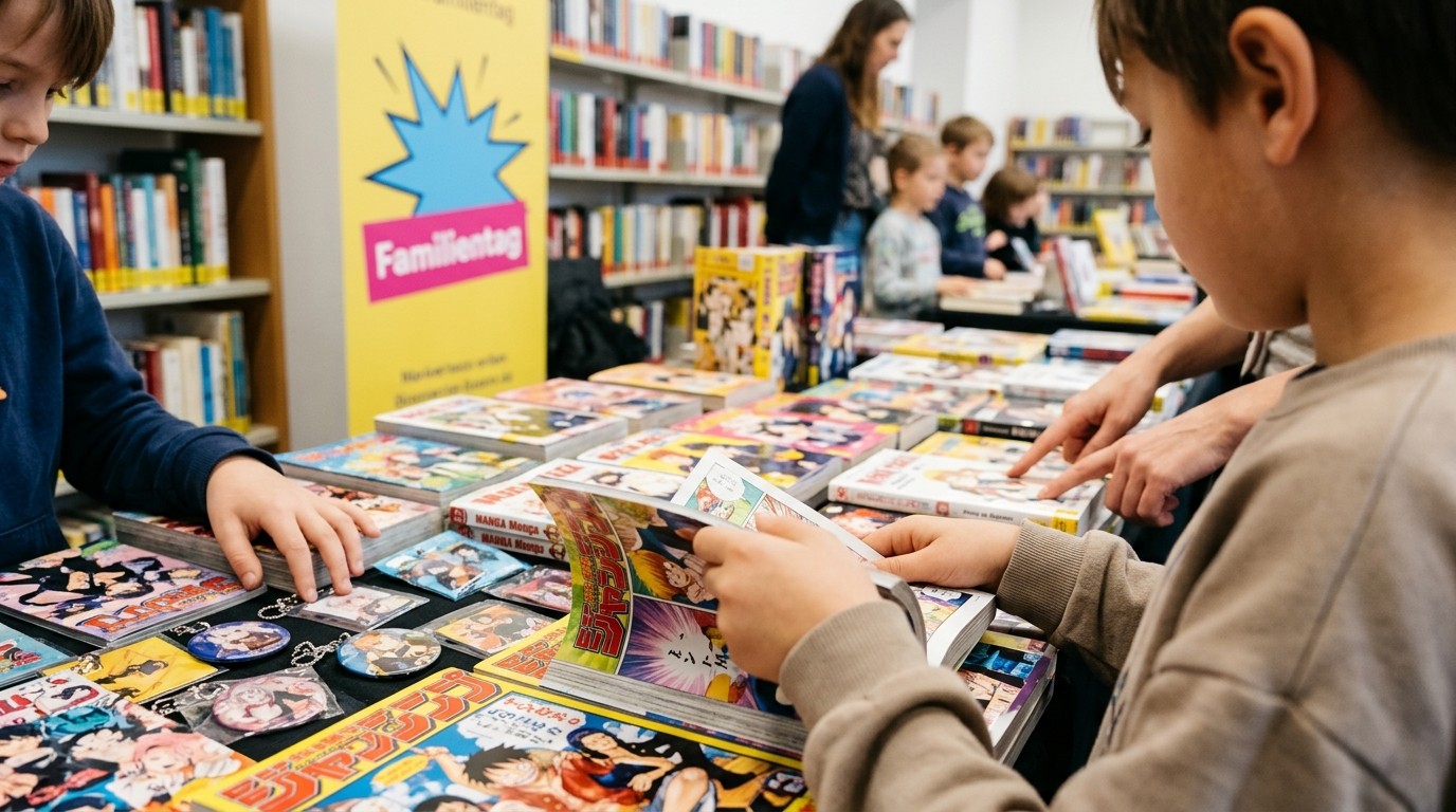 AI-generated image: Family day — Pablo-Neruda-Bibliothek