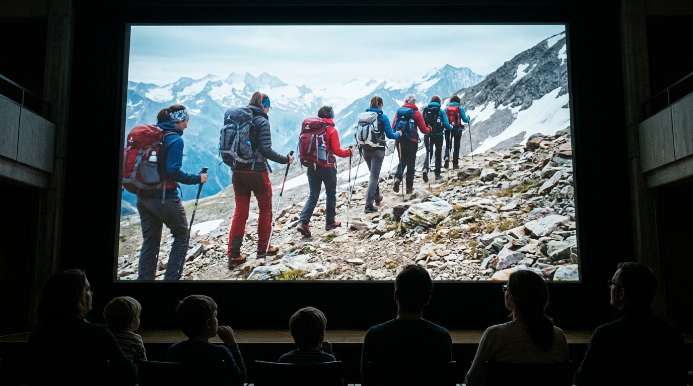 AI-generated image: Film screening “She Measures the Earth” — Haus der Kulturen der Welt