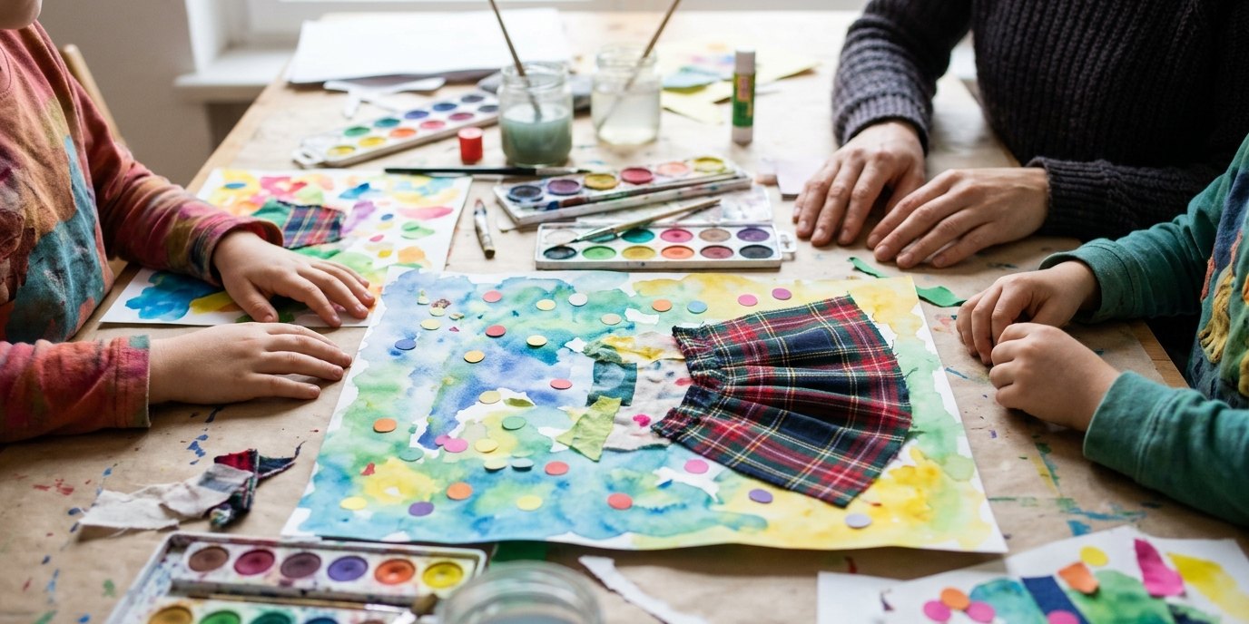AI-generated image: Family art workshop — Museum Barberini Potsdam