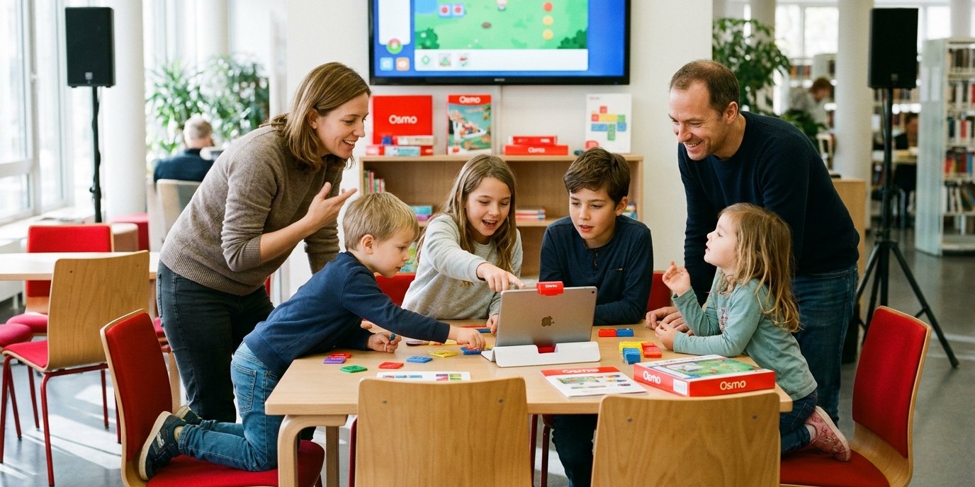 AI-generated image: Coding with Osmo — Bettina-von-Arnim-Bibliothek