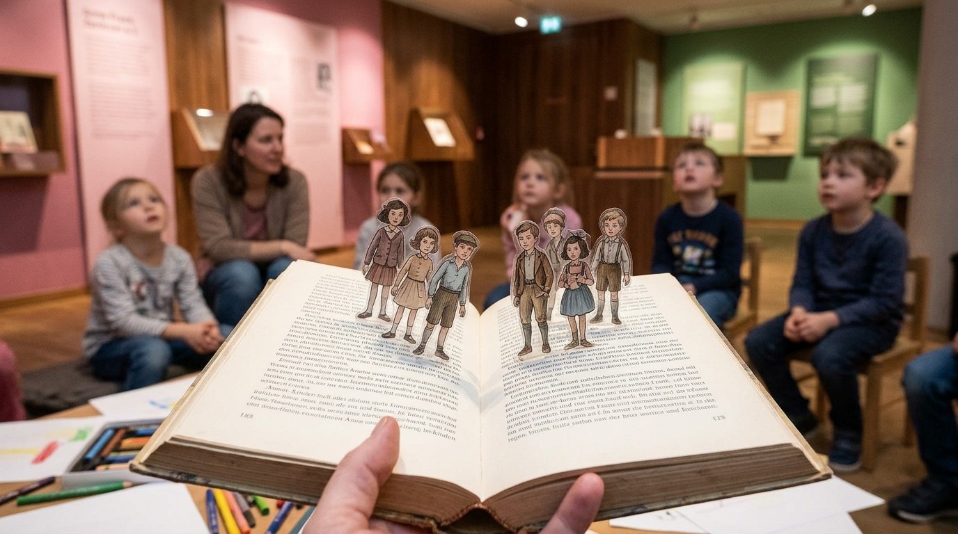 KI-generiertes Bild: Vorlesestunde „Füller-Kinder“ — Anne Frank Zentrum e.V.