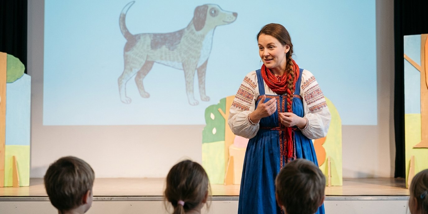 KI-generiertes Bild: Monolog „Das Heimatkleid“ — GRIPS Theater Podewil