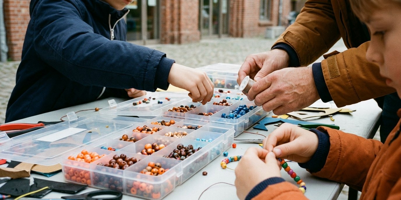 AI-generated image: Bike tube upcycling workshop — Deutsches Technikmuseum