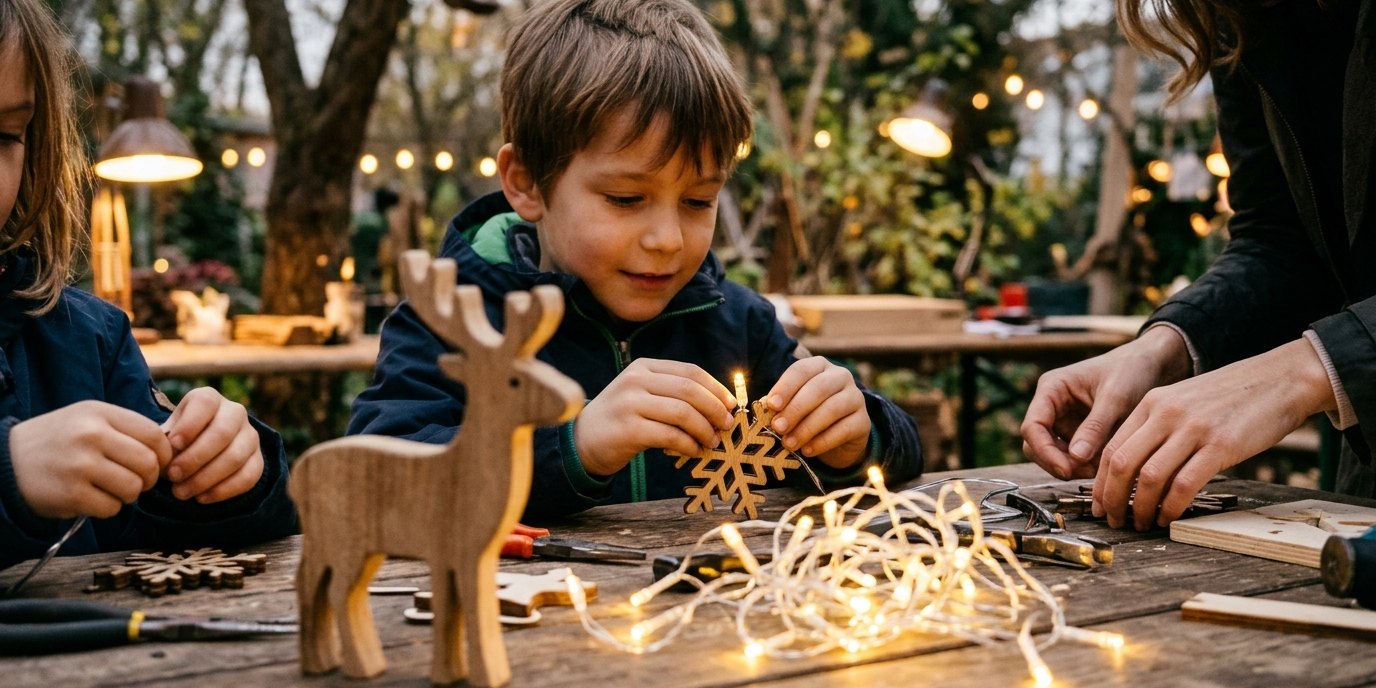 KI-generiertes Bild: Eltern-Kind-Workshop: LED-Deko — MINT-Heldinnen INGenius-Space