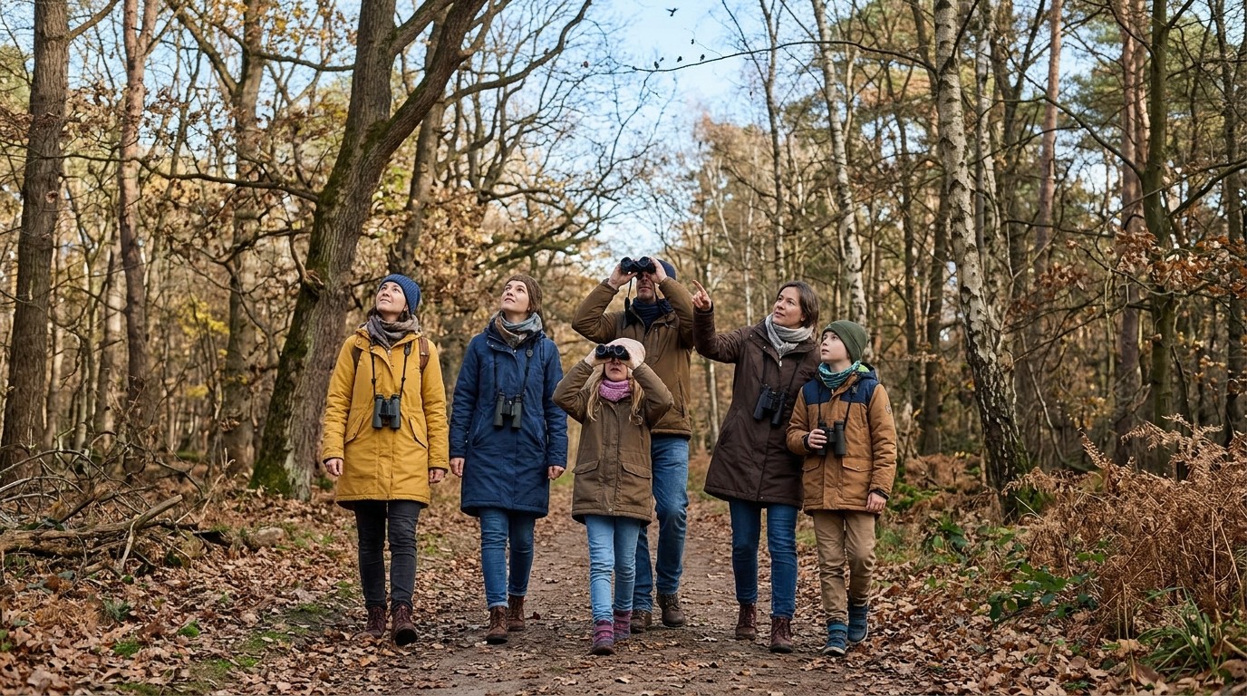 AI-generated image: Autumn and winter birds in Grunewald — Naturschutzzentrum Ökowerk