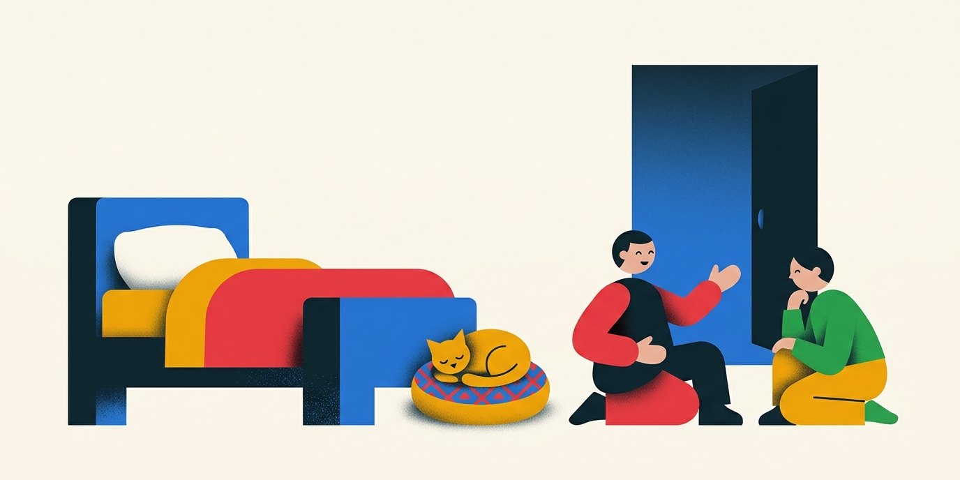 Illustration: Play “The Bed That Couldn’t Sleep” — Kulturhaus Spandau
