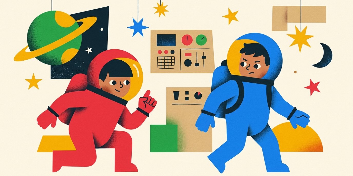 Illustration: “Among Us” live play day — Jugendclub Villa Pelikan