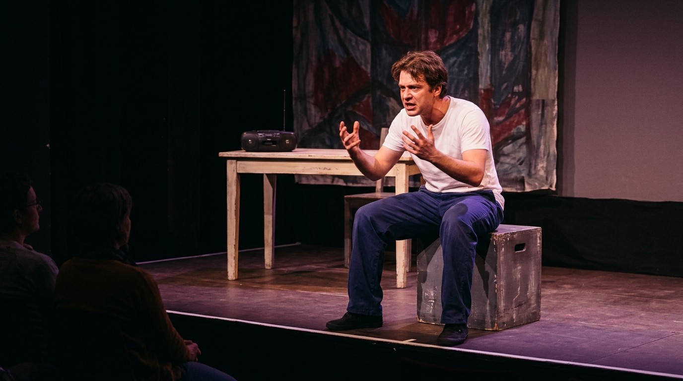 KI-generiertes Bild: Theaterstück „Und dann kam Alex“ — KungerKiezTheater im Park Center Treptow