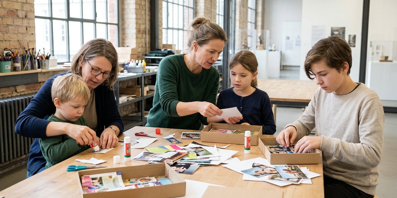 AI-generated image: Open studio for families — Hamburger Bahnhof – Nationalgalerie der Gegenwart
